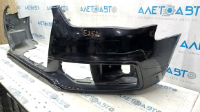 Bare front bumper Audi A4 B8 13-16 rest, black LY9B, for headlight washers, dents, scratches, broken fasteners