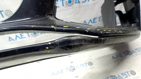 Bare front bumper Audi A4 B8 13-16 rest, black LY9B, for headlight washers, dents, scratches, broken fasteners