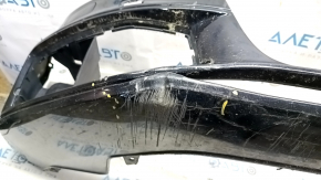 Bare front bumper Audi A4 B8 13-16 rest, black LY9B, for headlight washers, dents, scratches, broken fasteners