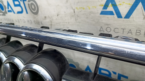 Radiator grille assembly Audi A4 B8 13-16 rest gloss, S line, peeling coating, sand