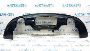 Rear bumper lip for 2 pipes Audi Q5 8R 13-17 for parking sensors and towbar, black LY9B, broken mount