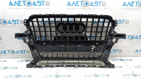Radiator grill Audi Q5 8R 13-17 rest, gloss, chrome, chrome inserts, for parking sensors sand