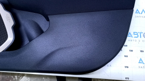 Door trim card front right Jeep Renegade 15- black with black insert cloth, armrest black cloth, scuffs