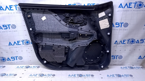 Door trim card front right Jeep Renegade 15- black with black insert cloth, armrest black cloth, scuffs
