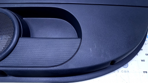 Door trim card front right Jeep Patriot 11-17 black with black insert plastic, armrest black plastic, under fur window lifter, scratches, abrasions 
