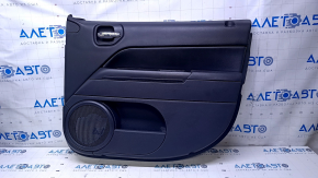 Door trim card front right Jeep Patriot 11-17 black with black insert leather, armrest black leather, dents, scratches, bumps, abrasions