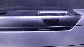 Door trim card front right Jeep Patriot 11-17 black with black insert leather, armrest black leather, dents, scratches, bumps, abrasions
