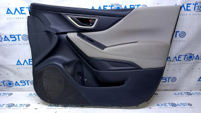 Door trim card front right Subaru Forester 19- SK black with gray insert cloth, armrest leather gray, molding black matte, dents, abrasions, scratches, for dry cleaning