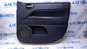 Door trim card front right Jeep Patriot 11-17 black with black insert leather, armrest black leather, dents, scratches, abrasions