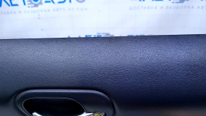 Door trim card front right Jeep Patriot 11-17 black with black insert leather, armrest black leather, dents, scratches, abrasions