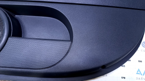 Door trim card front right Jeep Patriot 11-17 black with black insert leather, armrest black leather, dents, scratches, abrasions