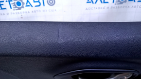 Door trim card front right Jeep Cherokee KL 14-18 black with black insert leather, armrest black leather, molding dark wood structure, scratches, abrasions, dents