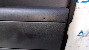Door trim card front right Jeep Patriot 11-17 black with black insert leather, armrest black leather, dents, bumps, scratches, abrasions