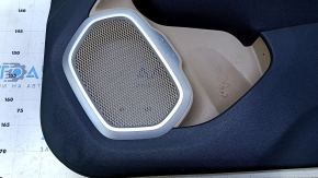 Door trim card front right Jeep Renegade 15 - beige with black insert cloth, armrest black cloth, speaker cover gray, scuffs, scratches