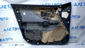Door trim card front right Jeep Renegade 15 - beige with black insert cloth, armrest black cloth, speaker cover gray, scuffs, scratches