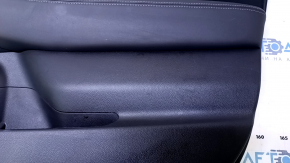 Door trim card front right Subaru Outback 15-19 black with black insert cloth, armrest black leather, gray molding structure, scratches, abrasions, dent