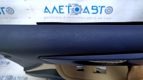 Door trim card front right Subaru Outback 15-19 black with beige insert cloth, armrest beige leather, gray molding structure, scratches, abrasions, for dry cleaning