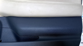 Door trim card front right Subaru Outback 15-19 black with beige insert cloth, armrest beige leather, gray molding structure, scratches, abrasions, for dry cleaning