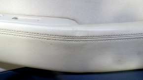 Door trim card front right Subaru Outback 15-19 black with beige insert cloth, armrest beige leather, gray molding structure, scratches, abrasions, for dry cleaning