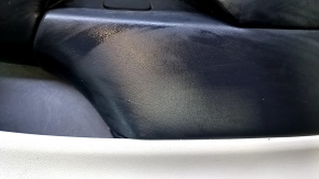 Door trim card front right Dodge Grand Caravan 11-20 gray with black leather insert, armrest black leather, molding black gloss, scratches, bumps, scuffs, abrasions