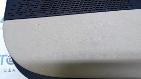 Door trim card front right Dodge Journey 11- black with light beige insert leather, armrest beige leather, scratches, abrasions, bumps