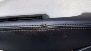 Door trim card front right Dodge Dart 13-16 black with light gray insert cloth, armrest black leather, scuffs, scratches, dents
