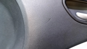 Door trim card front right Dodge Dart 13-16 black with light gray insert cloth, armrest black leather, scuffs, scratches, dents