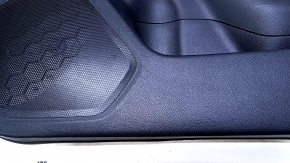 Door trim card front right Subaru Outback 15-19 black with black insert cloth, armrest black leather, gray molding structure, scratches, abrasions, dents, scuffs