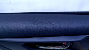 Door trim card front right Subaru Outback 15-19 black with beige insert leather, armrest beige leather, molding dark wood structure, HARMAN/KARDON, scratches, abrasions, bump, dent