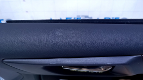 Door trim card front right Subaru Legacy 15-19 black with black insert leather, armrest black leather, molding dark wood structure, harman/kardon, dents, abrasions, scratches