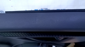 Door trim card front right Subaru Impreza 17- GK black with black cloth insert, armrest black leather, molding handle carbon, dents, abrasions, scratches