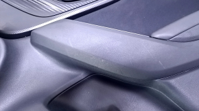 Door trim card front right Subaru Impreza 17- GK black with black cloth insert, armrest black leather, molding handle carbon, dents, abrasions, scratches