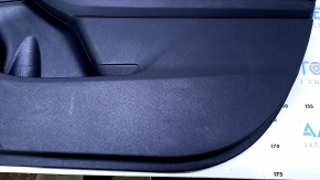 Door trim card front right Subaru Impreza 17- GK black with black cloth insert, armrest black leather, molding handle carbon, dents, abrasions, scratches