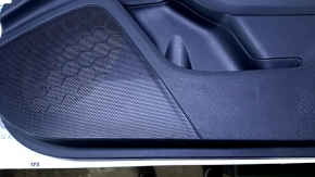 Door trim card front right Subaru Impreza 17- GK black with black cloth insert, armrest black leather, molding handle carbon, dents, abrasions, scratches