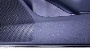 Door trim card front right Subaru Forester 14-18 SJ black with gray insert cloth, armrest gray cloth, scuffs, scratches
