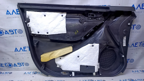 Door trim card front right Subaru Forester 14-18 SJ black with gray insert cloth, armrest gray cloth, scuffs, scratches