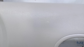 Door trim card front right Nissan Versa 12-19 usa gray with gray insert cloth, armrest gray plastic, scratches, abrasions, whitened plastic