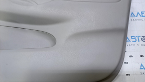 Door trim card front right Nissan Versa 12-19 usa gray with gray insert cloth, armrest gray plastic, scratches, abrasions, whitened plastic
