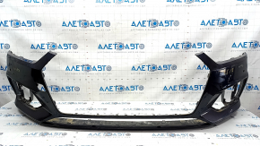Bare front bumper Audi A5 F5 17-19 for parking sensors premium, prestige, blue, broken fasteners