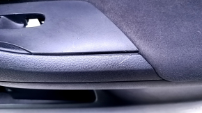 Door trim card front right Nissan Altima 13-18 black with black insert cloth, armrest black cloth, scuffs, dent, scratches