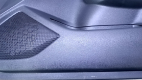 Door trim card front right Nissan Altima 13-18 black with black insert cloth, armrest black cloth, scuffs, dent, scratches