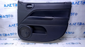 Door trim card front right Jeep Patriot 11-17 black with black insert leather, armrest black leather, scratches, abrasions, dent