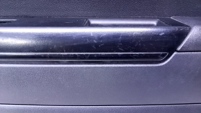 Door trim card front right Jeep Patriot 11-17 black with black insert leather, armrest black leather, scratches, abrasions, dent