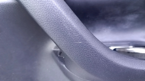 Door trim card front right Nissan Altima 13-18 black with black insert leather, armrest black leather, molding black matte, scratches, abrasions, dents