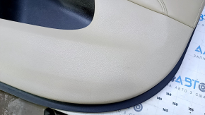 Door trim card front right Dodge Journey 11- black with light beige insert leather, armrest beige leather, scuffs, bumps