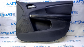 Door trim card front right Dodge Journey 11- black with black insert leather, armrest black leather, scratches, abrasions, bumps