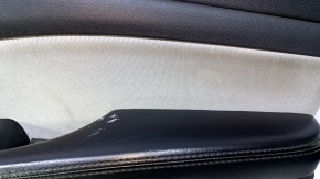 Door trim card front right Dodge Dart 13-16 black with light gray insert cloth, armrest black leather, scuffs, scratches, dents, dry cleaning