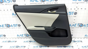 Door trim card rear left Honda Insight 19-22 black, gray insert, armrest cloth, scratches, needs cleaning, cracks in fasteners