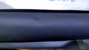 Door trim card front right Subaru Legacy 15-19 black with black insert cloth, armrest black leather, gray molding structure, dent, scratches, abrasions