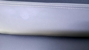 Door trim card front right Subaru Legacy 15-19 black with black insert cloth, armrest black leather, gray molding structure, dent, scratches, abrasions